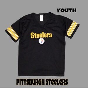 FRANKLIN Pittsburgh Steelers NFL Mesh Shirt, Black, Size M (Kids)